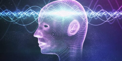 istockphoto-845816370-612×612 Consciousness, metaphysics or artificial intelligence concept. Waves go through human head. 3D rendered illustration.